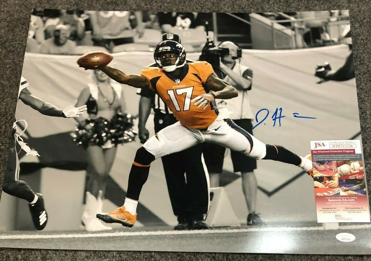 Denver Broncos Daesean Hamilton Autographed Signed 16X20 Photo Jsa  Coa