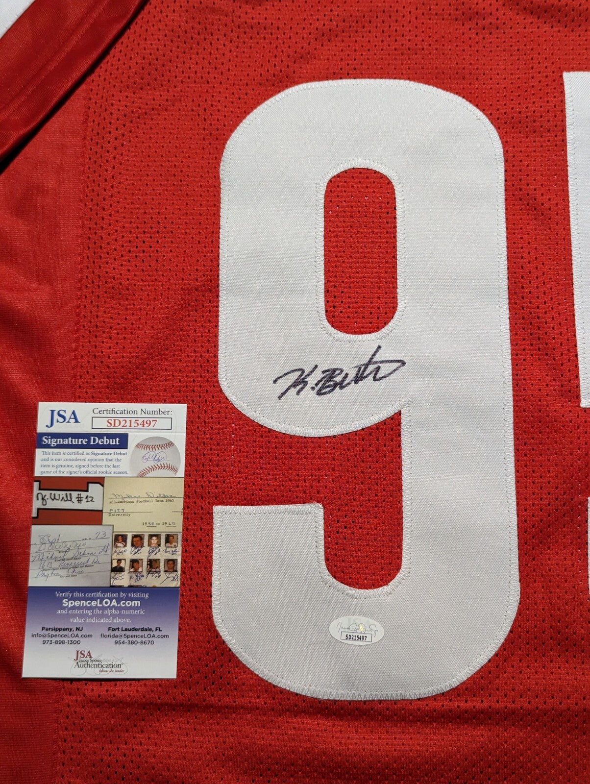 Wisconsin Badgers Keeanu Benton Autographed Signed Jersey Jsa Coa