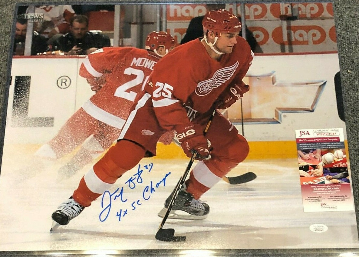 Darren Mccarty Autographed Signed Inscribe Detroit Red Wings 16X20 Photo Jsa Coa
