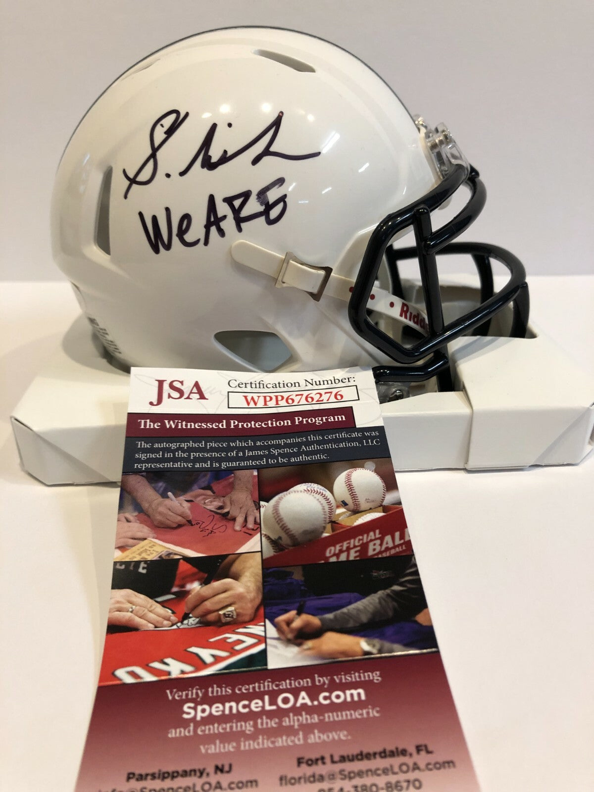 Shareef Miller Autographed Signed Inscribed Penn State Mini Helmet Jsa Coa