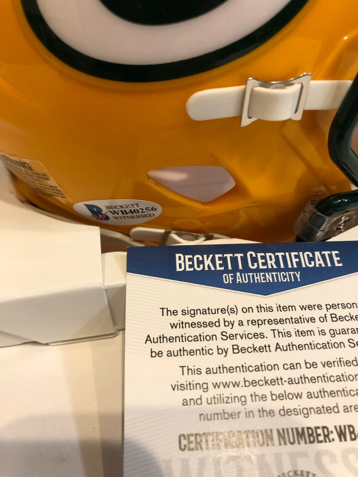 Marquez Valdes-Scantling Autographed Signed G.B. Packers Mini Helmet Beckett Coa