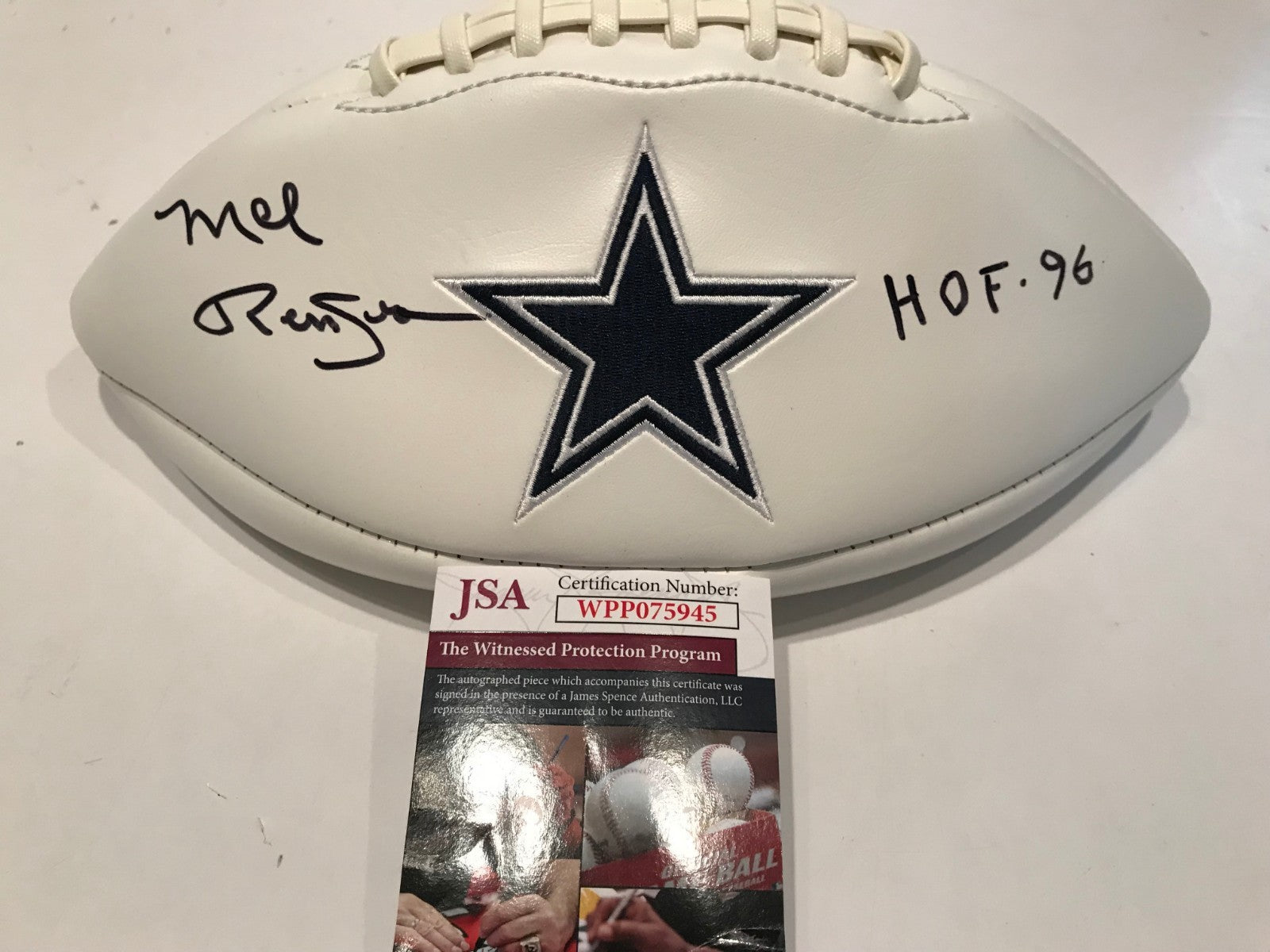 Mel Renfro Autographed Signed Inscribed Dallas Cowboys Logo Football Jsa Coa