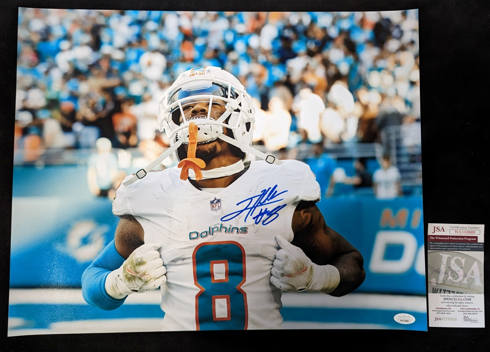 Miami Dolphins Jevon Holland Autographed Signed 16X20 Photo Jsa Coa