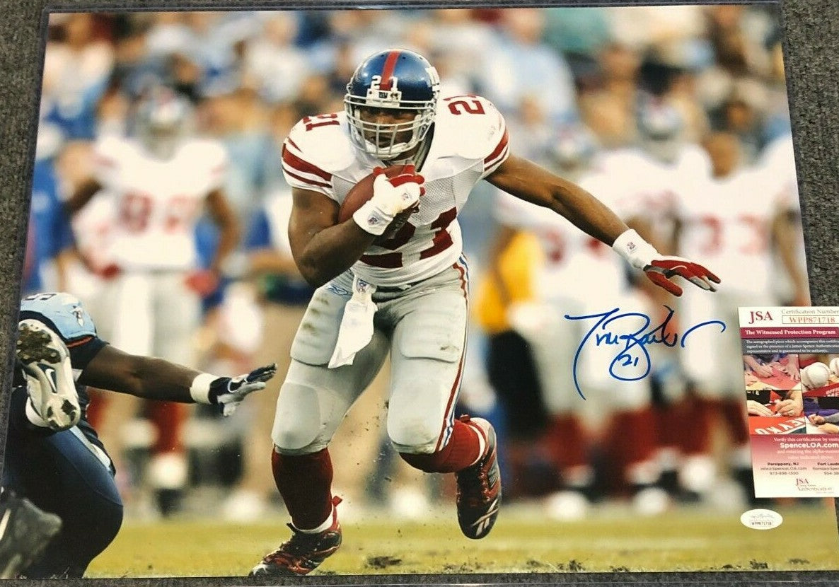 New York Giants Tiki Barber Autographed Signed 16X20 Photo Jsa Coa