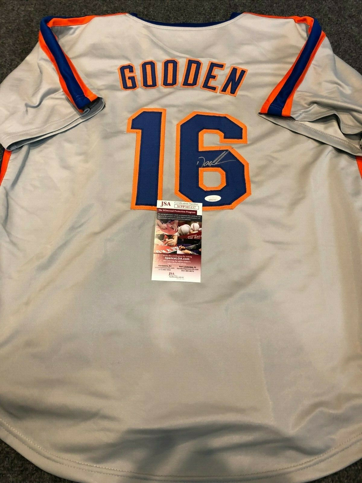 N.Y. Mets Dwight Gooden Autographed Signed Doc K Jersey Jsa  Coa