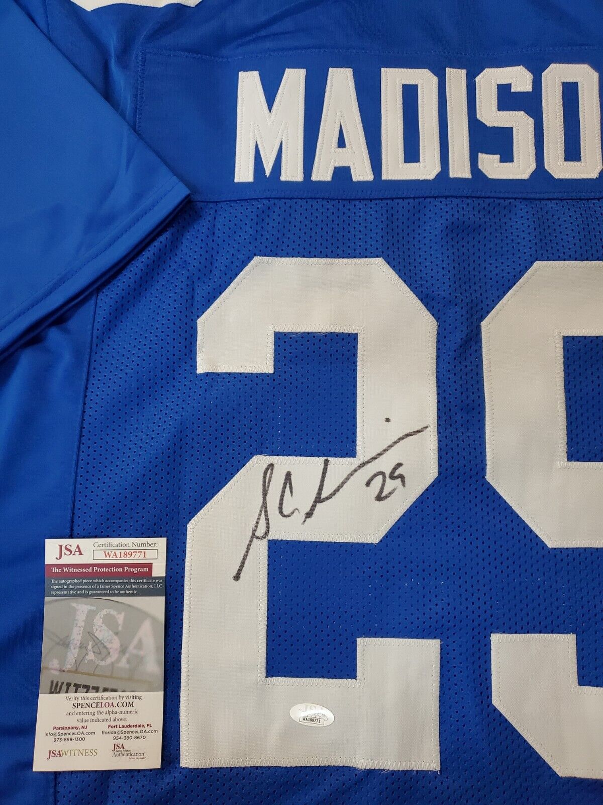 New York Giants Sam Madison Autographed Signed Jersey Jsa Coa