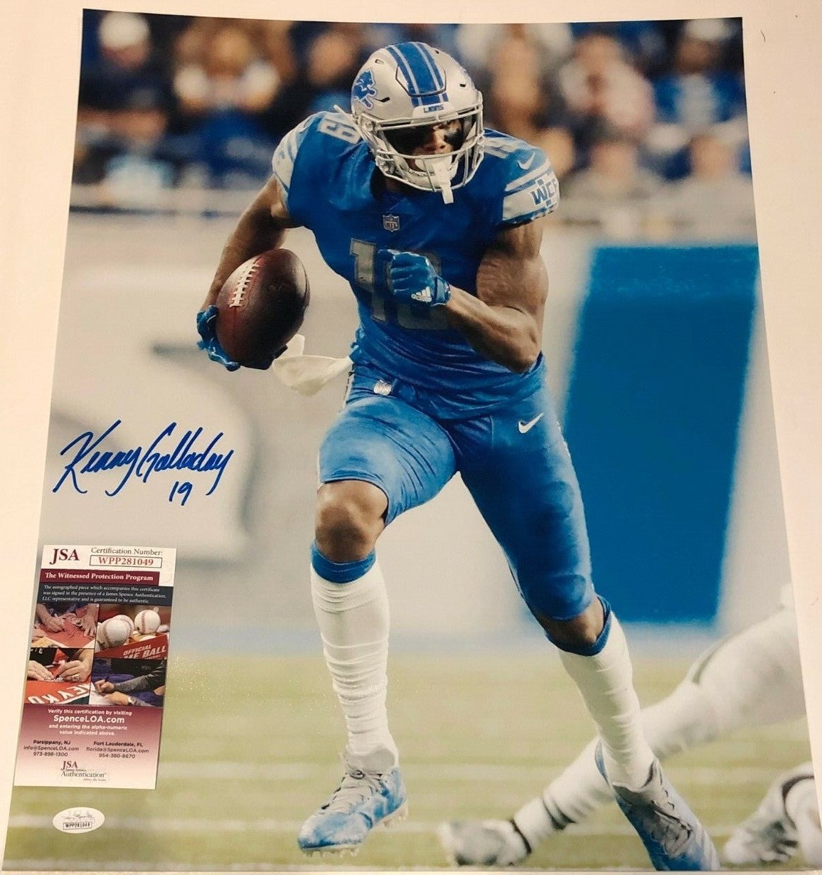Detroit Lions Kenny Golladay Autographed Signed 16X20 Photo Jsa  Coa