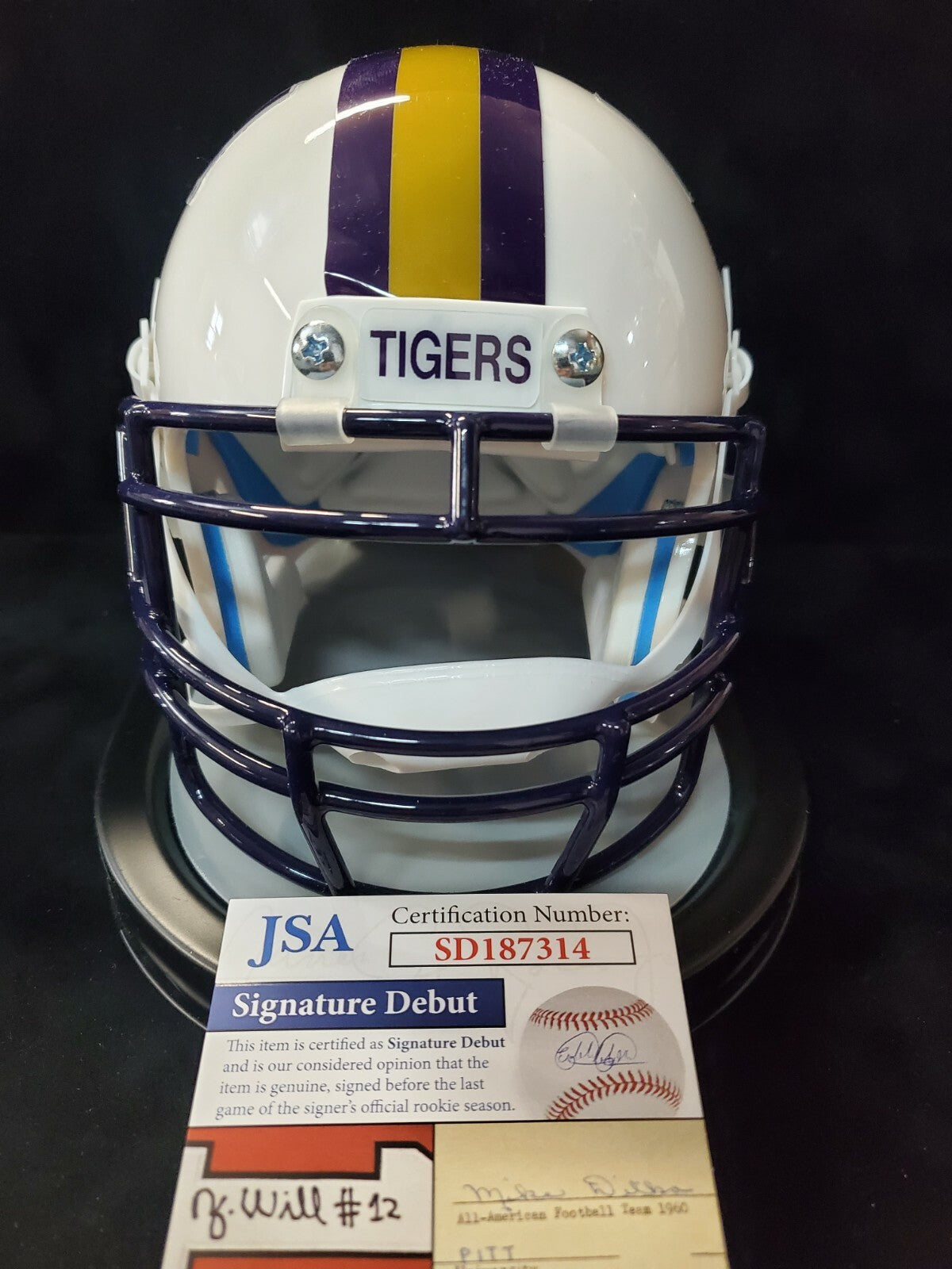 Lsu Tigers Walker Howard Autographed Speed Mini Helmet Jsa Coa