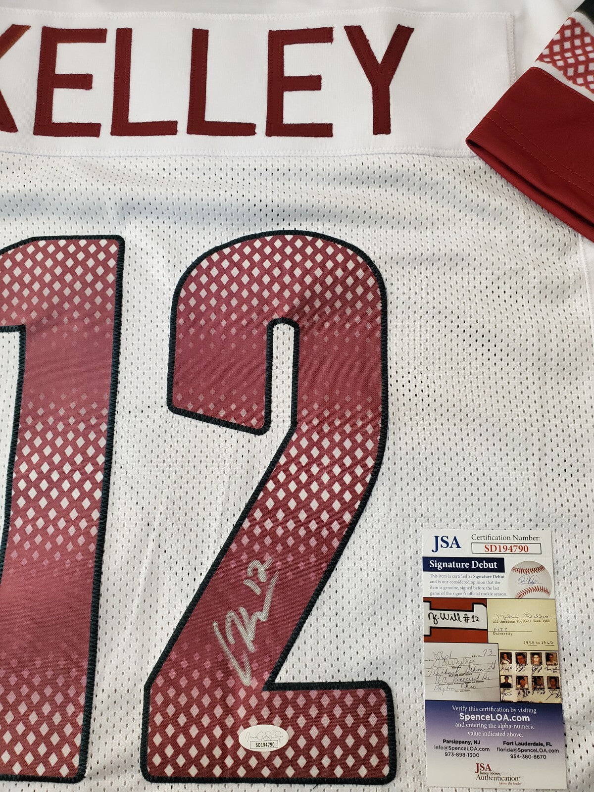 Washington Commanders Cole Kelley Autographed Signed Jersey Jsa Coa