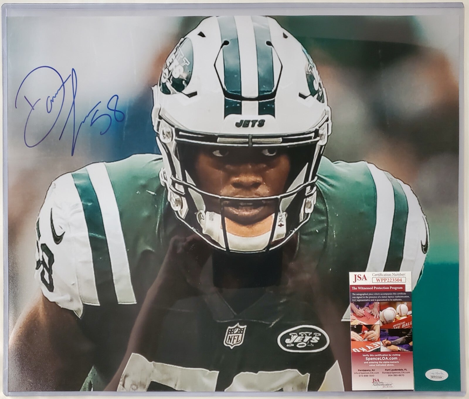 New York Jets Darron Lee Autographed Signed 16X20 Photo Jsa  Coa
