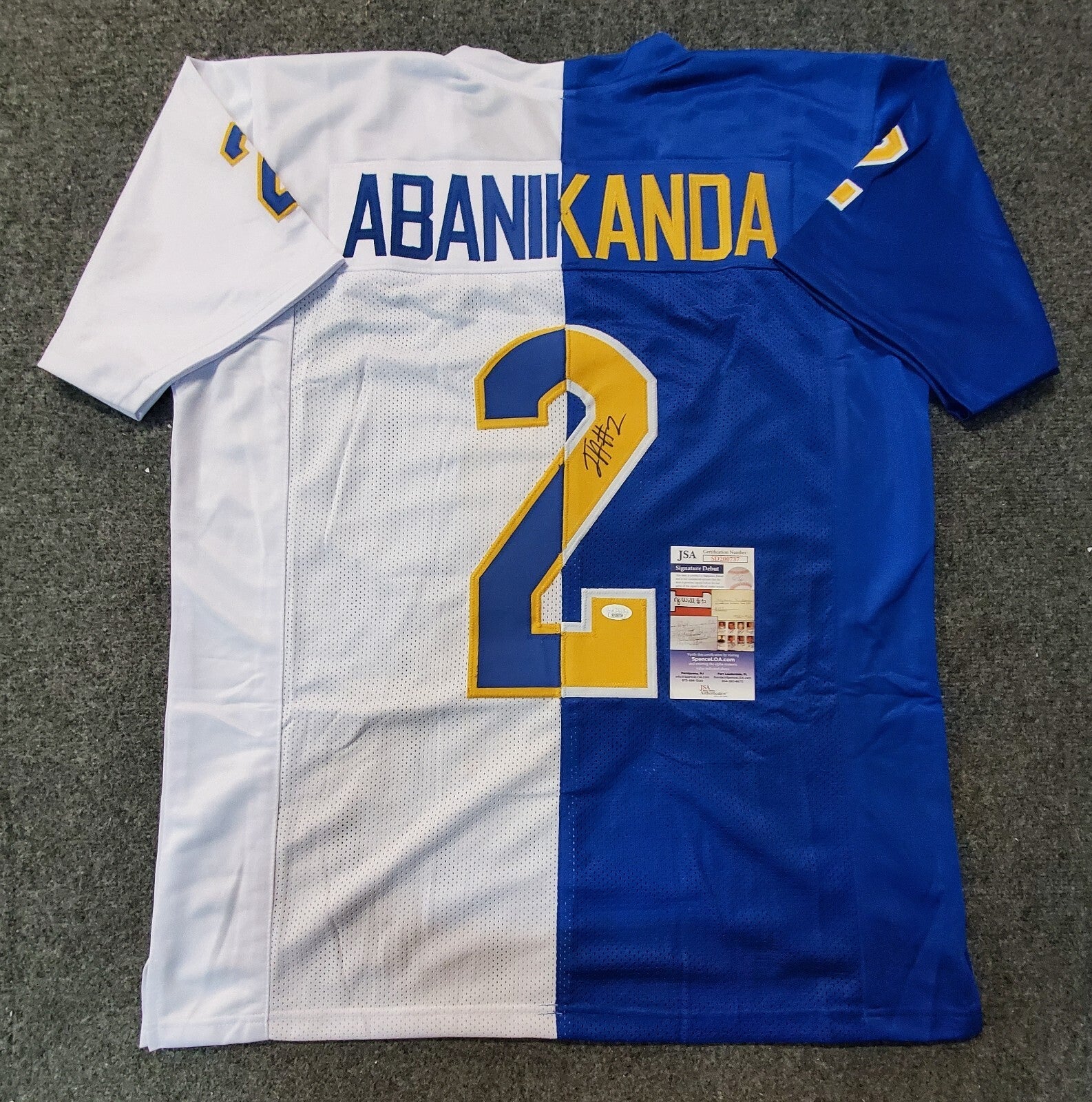 Pitt Panthers Israel "Izzy" Abanikanda Autographed Signed Jersey Jsa Coa