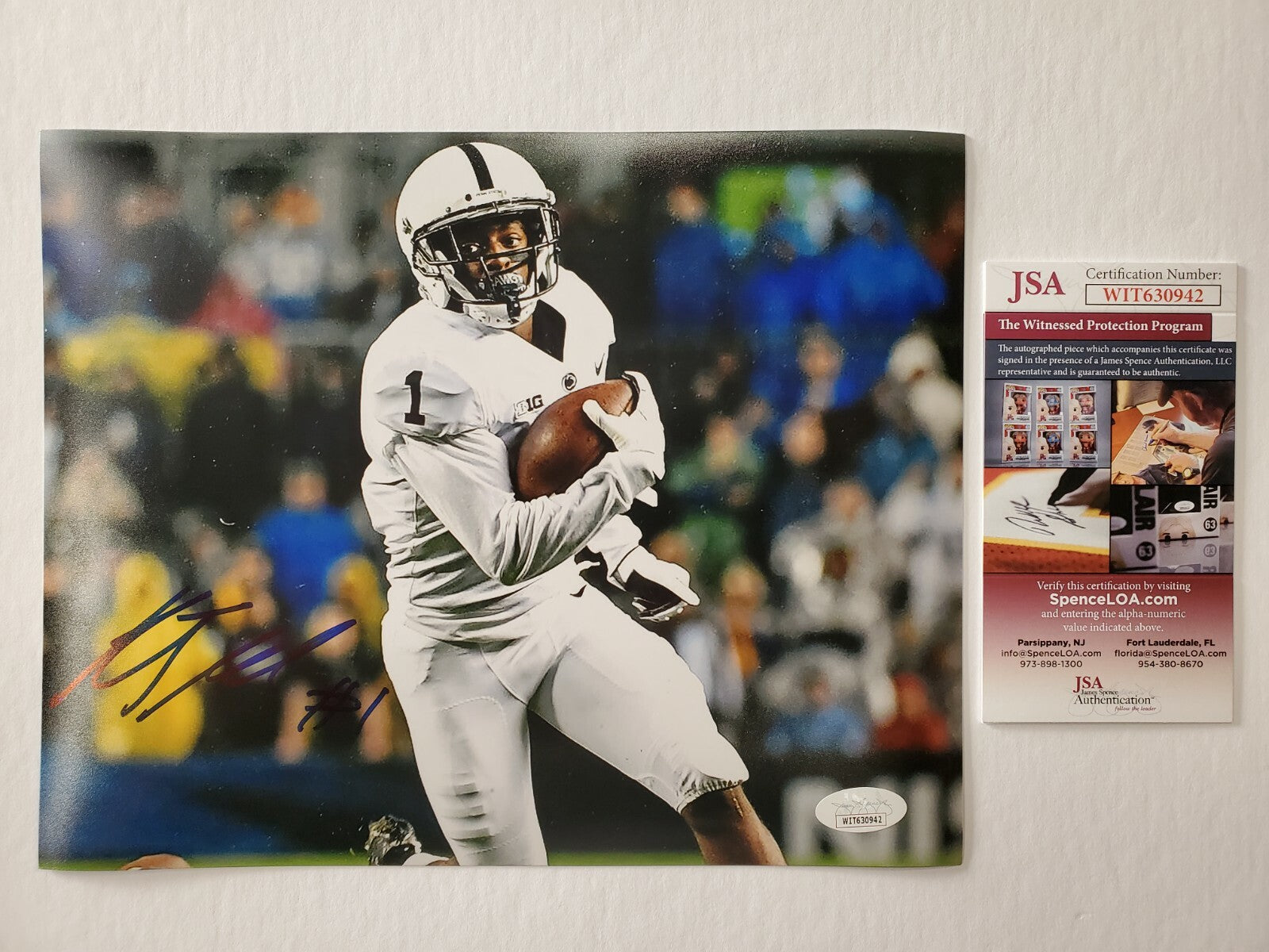 Penn State Nittany Lions Kj Hamler Autographed Signed 8X10 Photo Jsa Coa