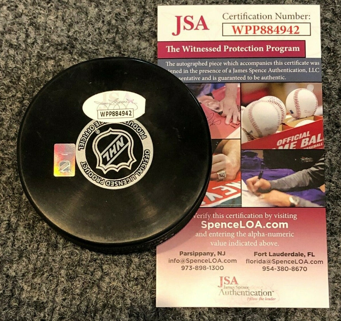 Mike Richter Autographed Signed N.Y. Rangers Logo Puck Jsa Coa