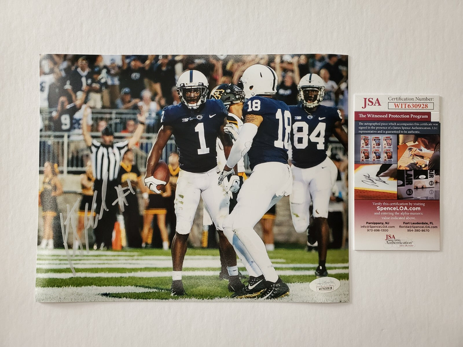 Penn State Nittany Lions Kj Hamler Autographed Signed 8X10 Photo Jsa Coa