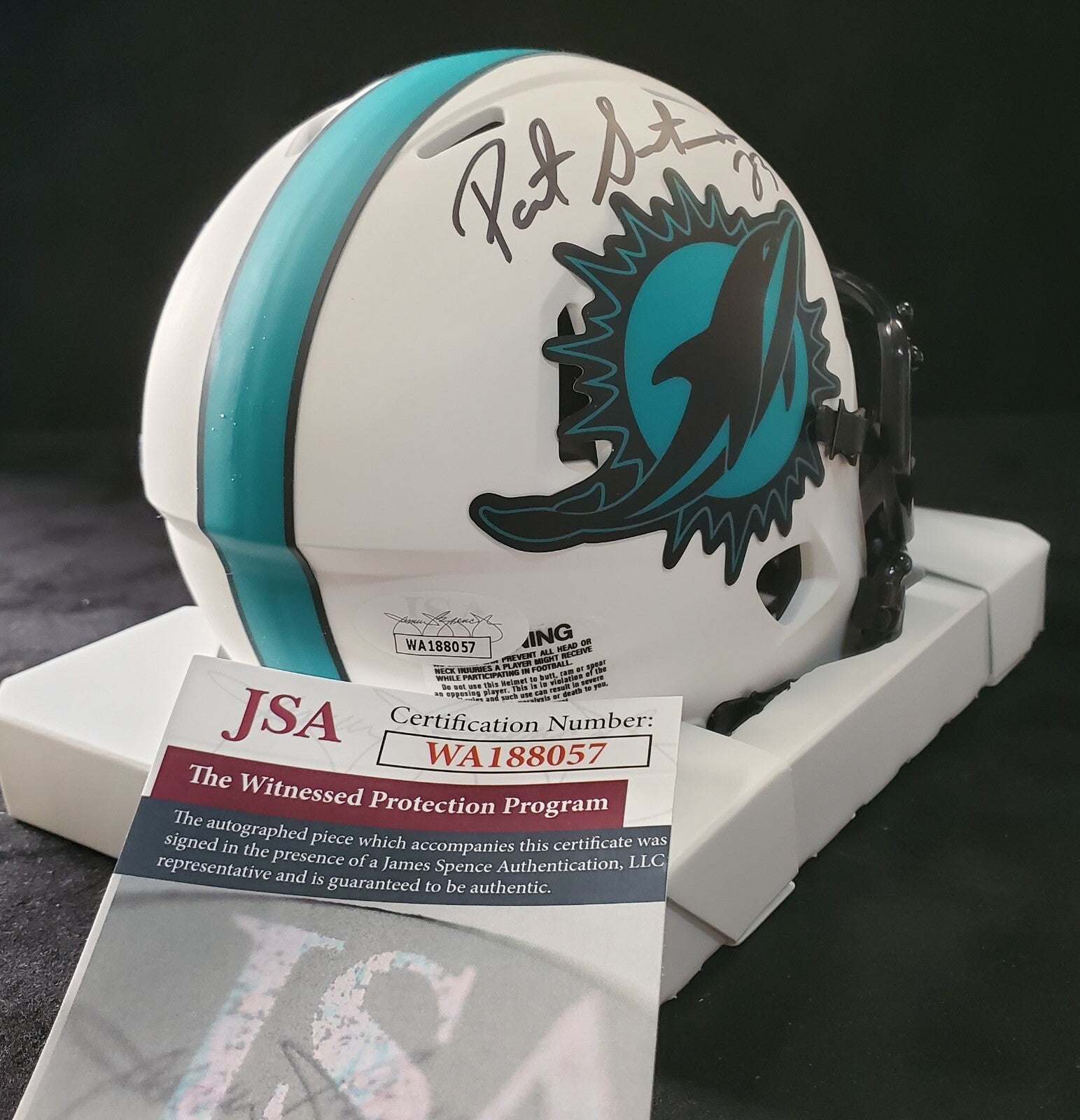 Patrick Surtain Autographed Signed Miami Dolphins Lunar Mini Helmet Jsa Coa