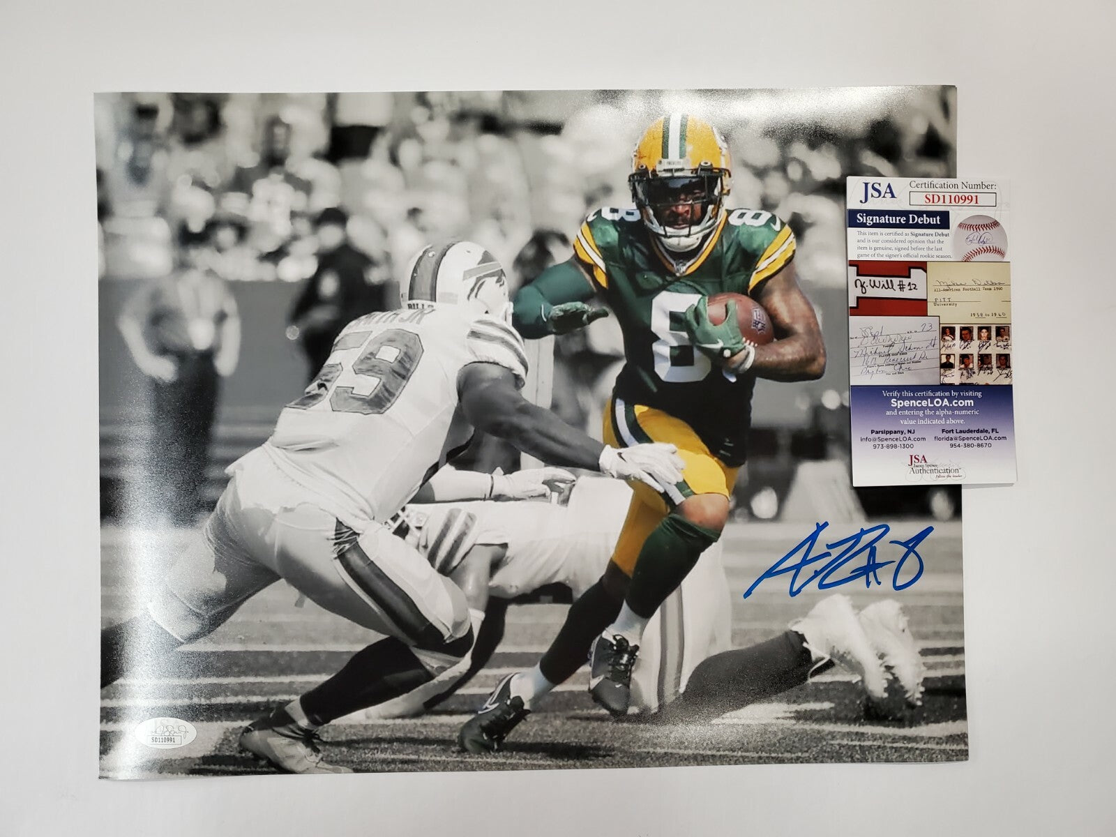 Green Bay Packers Amari Rodgers Autographed 11X14 Photo Jsa Coa