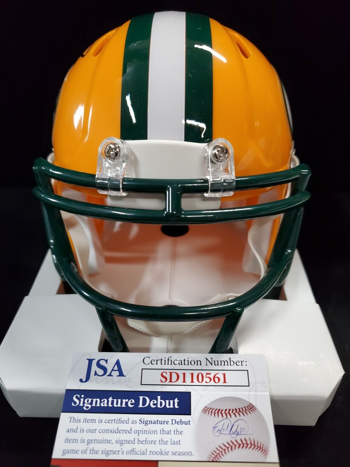 Green Bay Packers Amari Rodgers Autographed Signed Speed Mini Helmet Jsa Coa