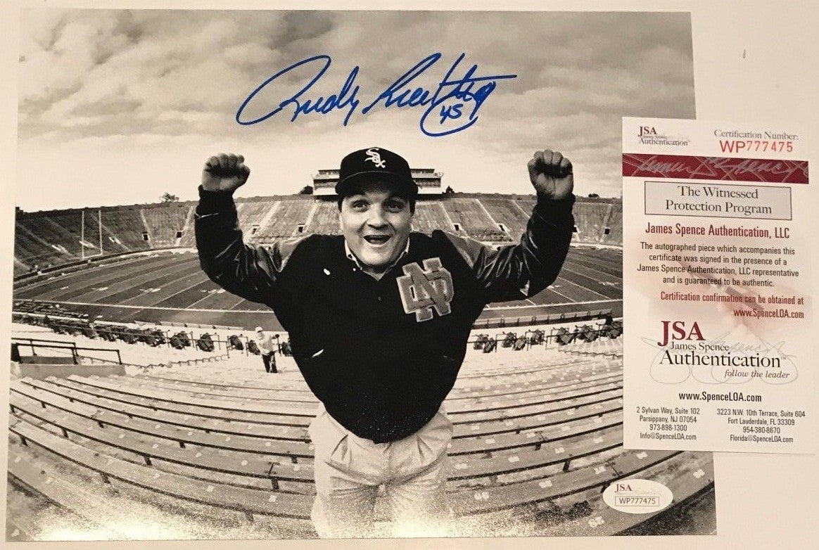 Rudy Ruettiger Autographed Signed Notre Dame 8X10 Photo Jsa  Coa