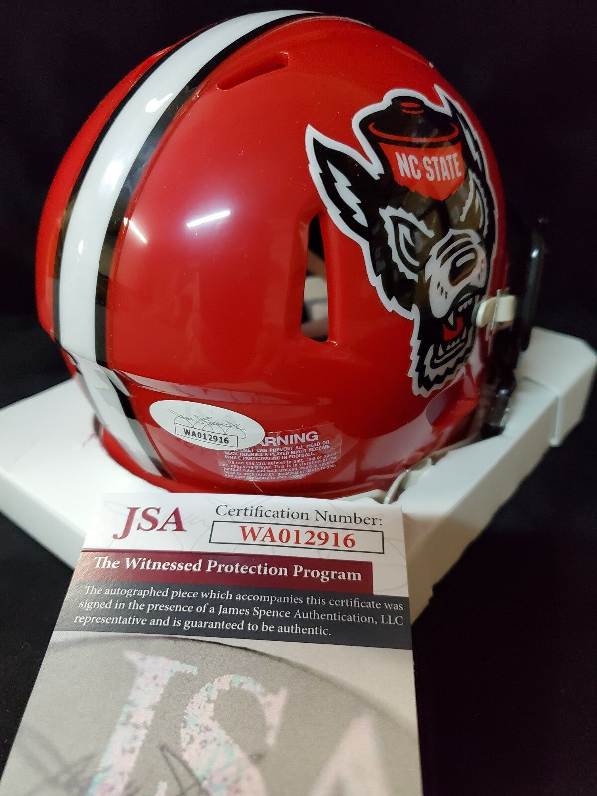 Nyheim Hines Autographed Signed Nc State Speed Mini Helmet Jsa Coa