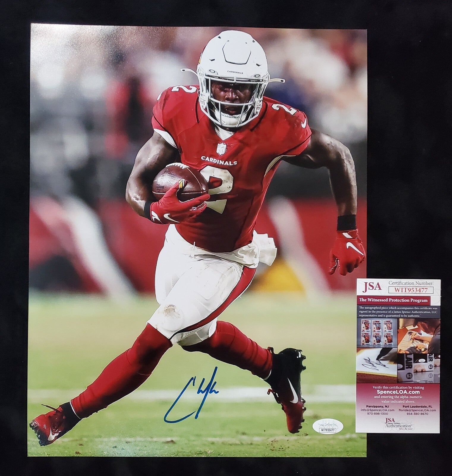 Arizona Cardinals Chase Edmonds Autographed 16X20 Photo Jsa Coa