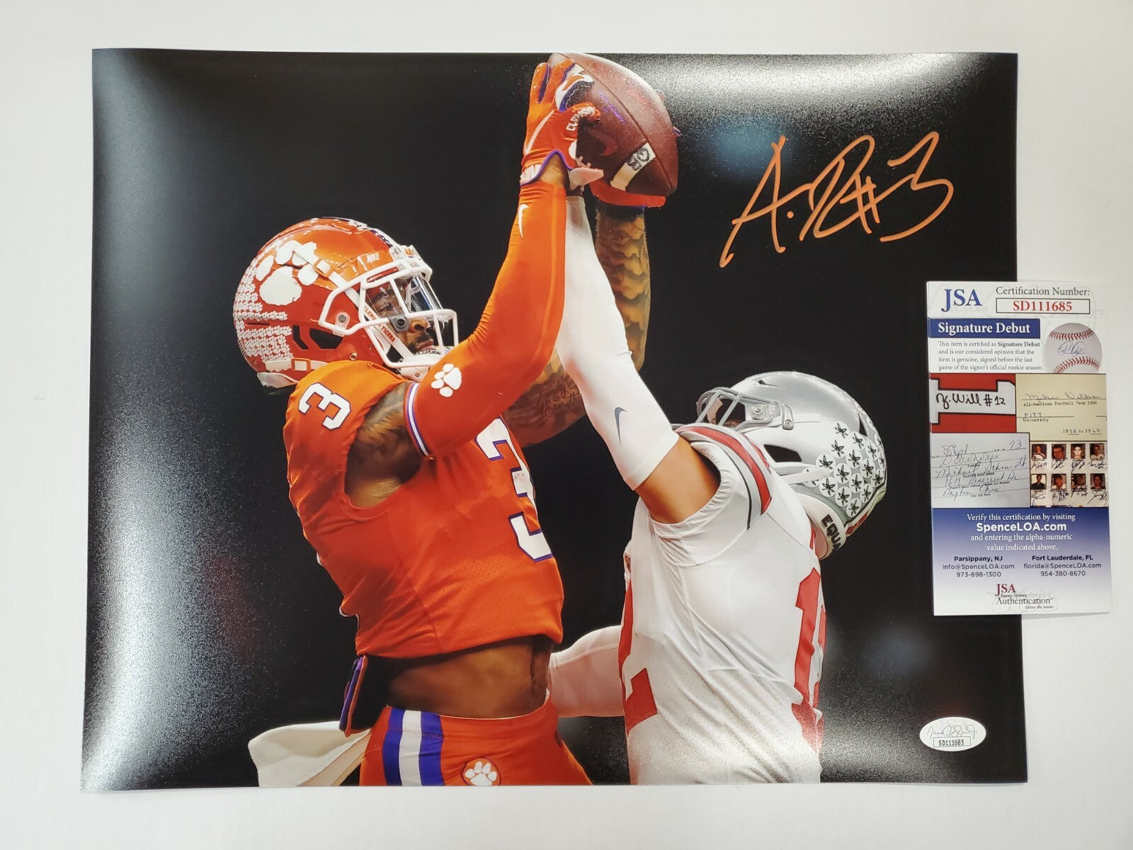 Clemson Tigers Amari Rodgers Autographed Signed 11X14 Photo Jsa  Coa