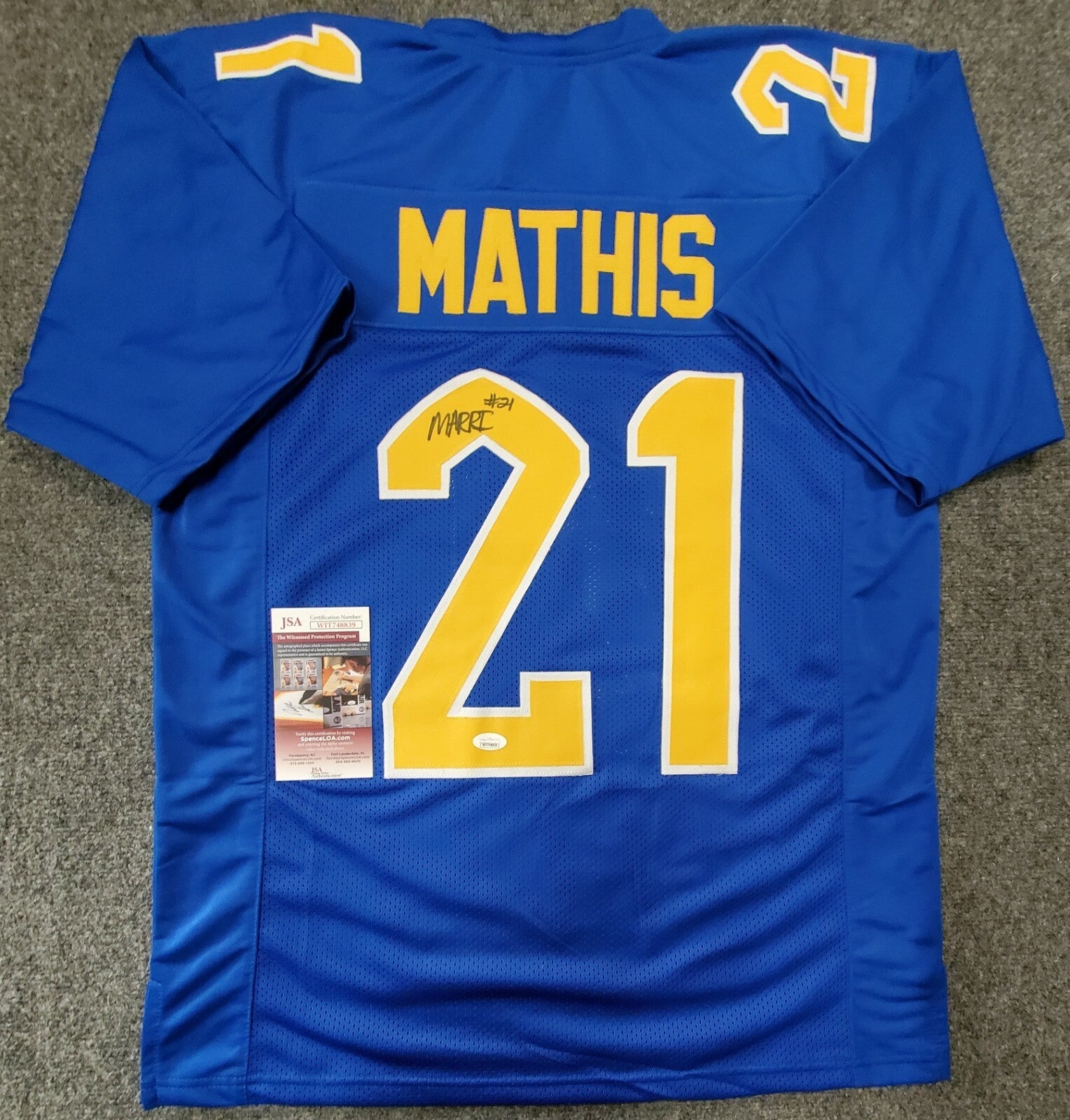 Pitt Panthers Damarri Mathis Autographed Signed Jersey Jsa Coa