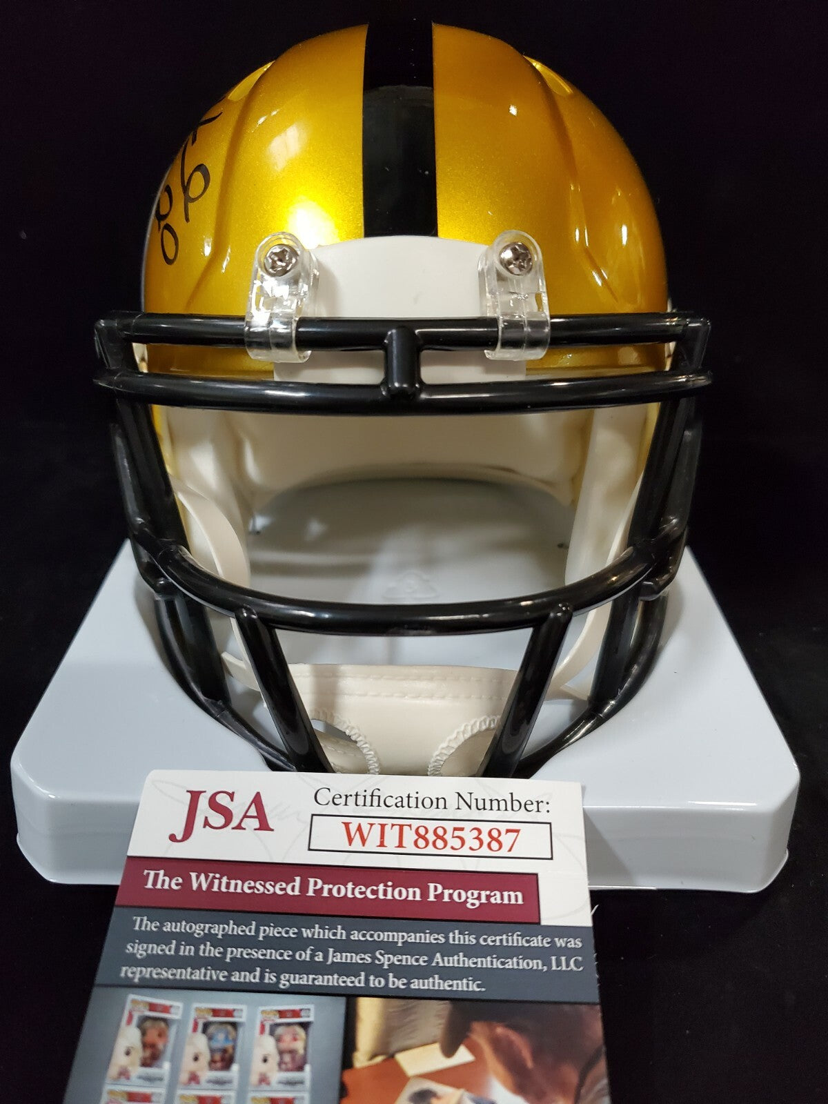 Pittsburgh Steelers Cam Sutton Autographed Signed Flash Mini Helmet Jsa Coa