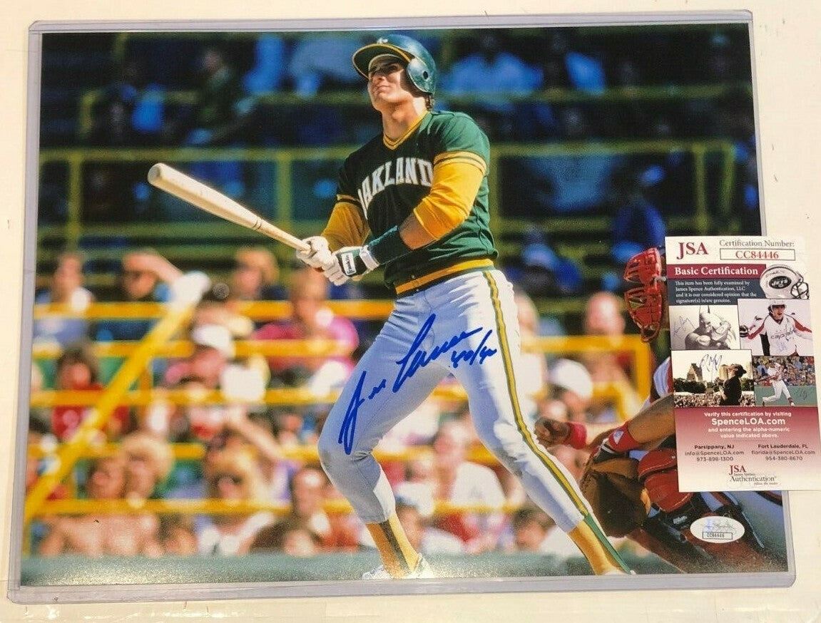 Oakland A's Jose Canseco Autographed Signed Inscribed 11X14 Photo Jsa  Coa