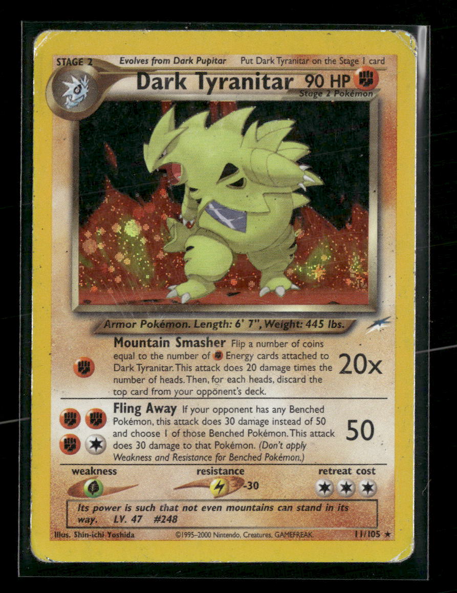 Neo Destiny Dark Tyranitar #011/105 Damaged