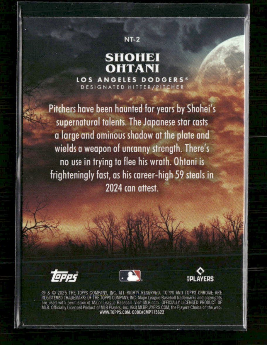 2025 Topps Chrome Update Night Terrors Shohei Ohtani #NT-2