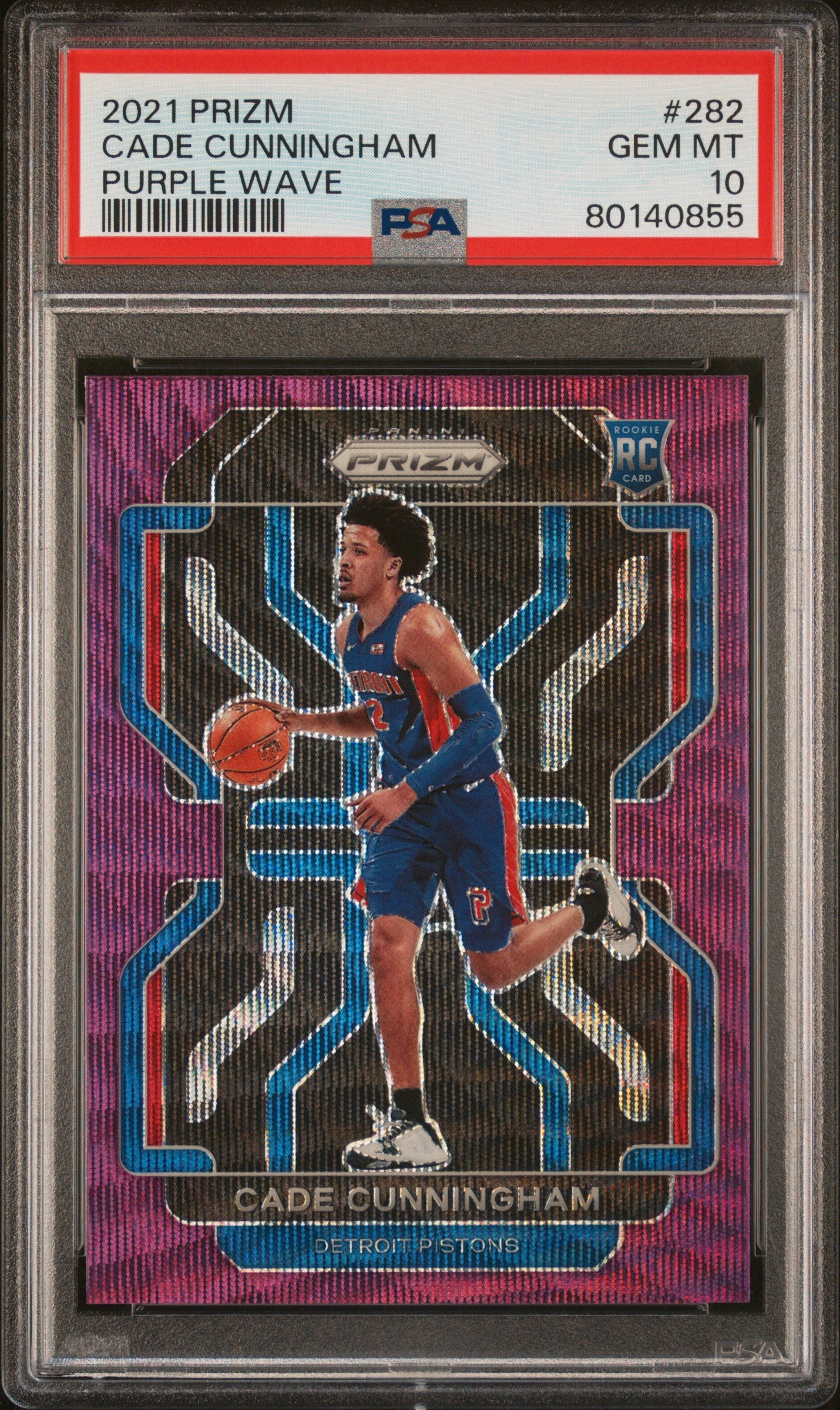 2021 Panini Prizm Purple Wave Cade Cunningham 10 PSA #282
