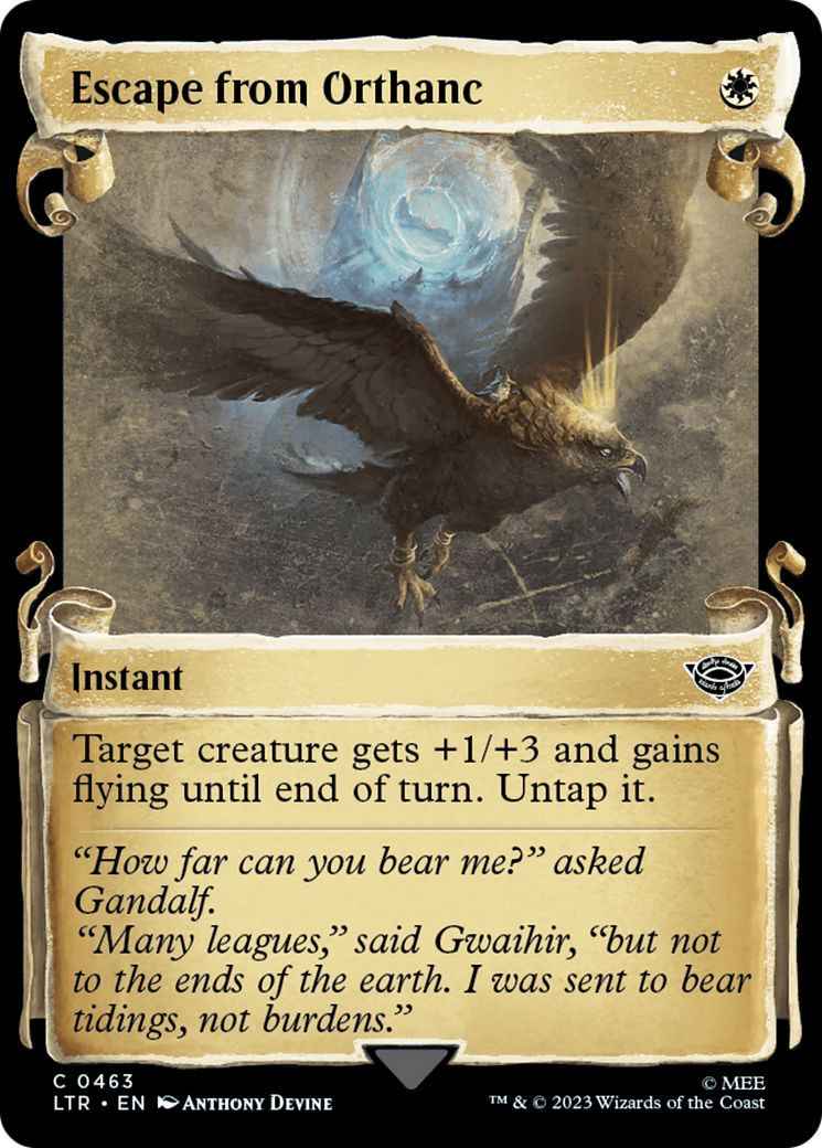 Escape from Orthanc (LTR-463) - The Lord of the Rings: Tales of Middle-earth: (Showcase) Foil
