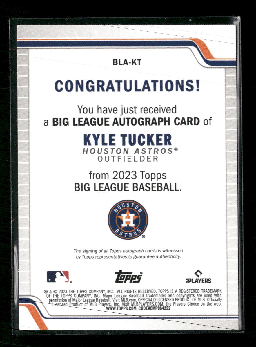 2023 Topps Big League Gold Foil Kyle Tucker #/50 Auto #BLA-KT
