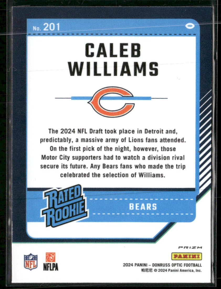 2024 Donruss Optic Blue Scope Caleb Williams #201