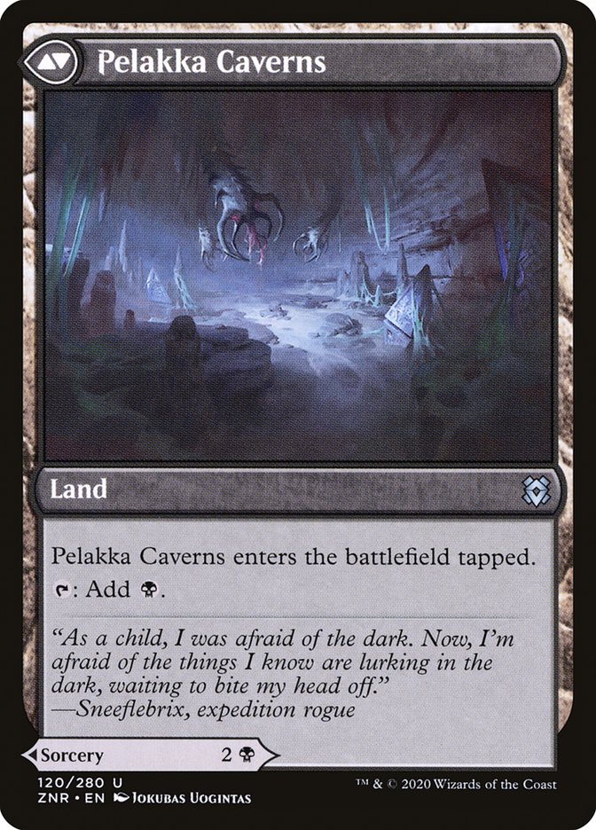Pelakka Predation // Pelakka Caverns (ZNR-120) - Zendikar Rising Foil