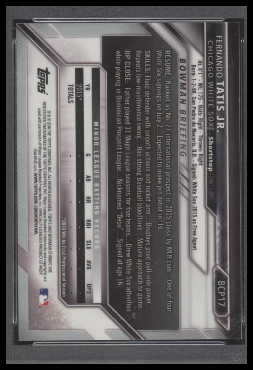 2016 Bowman Prospects Chrome Fernando Tatis Jr. 10 PSA #BCP17