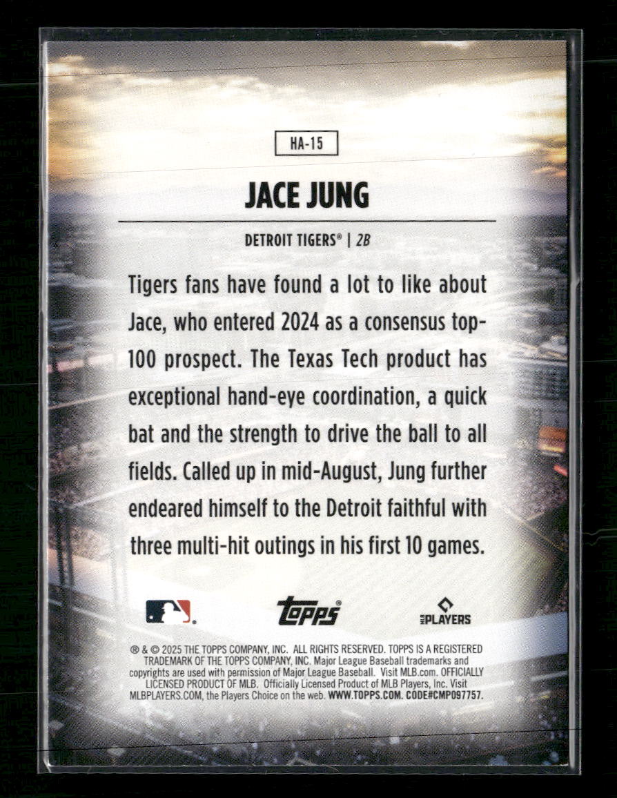 2025 Topps Home Field Advantage Jace Jung #HA-15