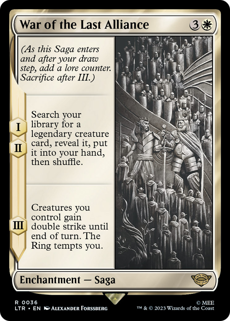 War of the Last Alliance (LTR-036) - The Lord of the Rings: Tales of Middle-earth Foil