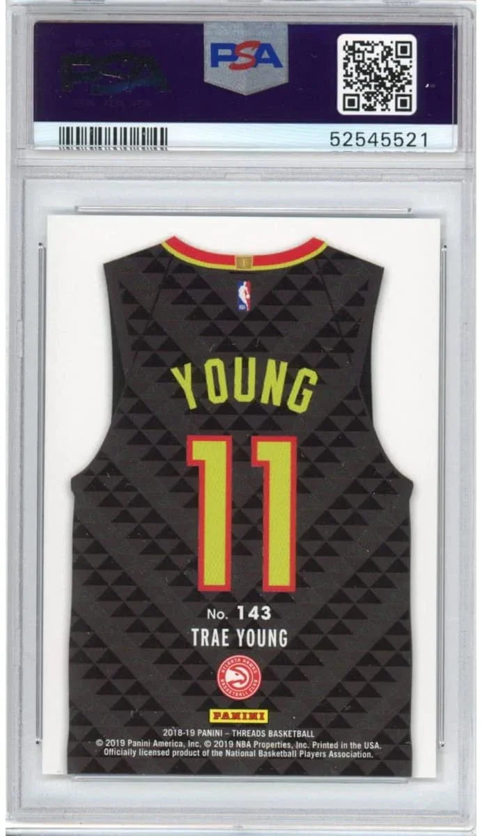 Graded 2018-19 Panini Threads Trae Young #143 Rookie RC Basketball Card PSA 10 Gem Mint