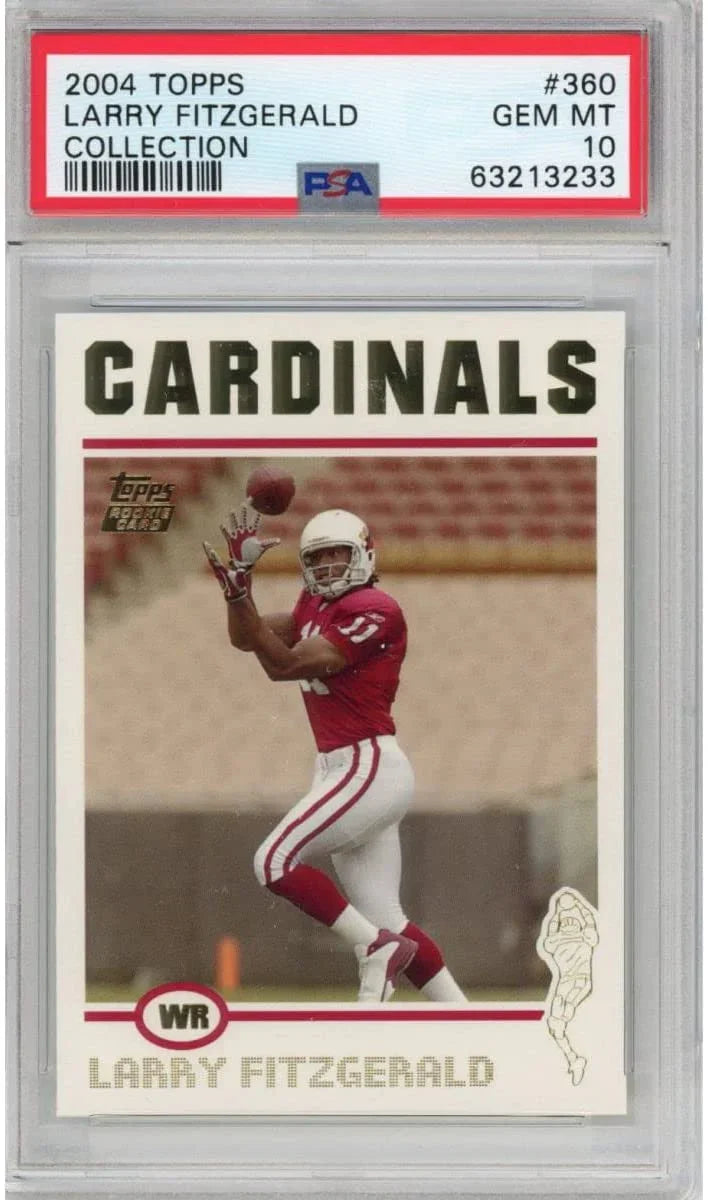 Graded 2004 Topps Larry Fitzgerald #360 Collection Rookie RC Football Card PSA 10 Gem Mint