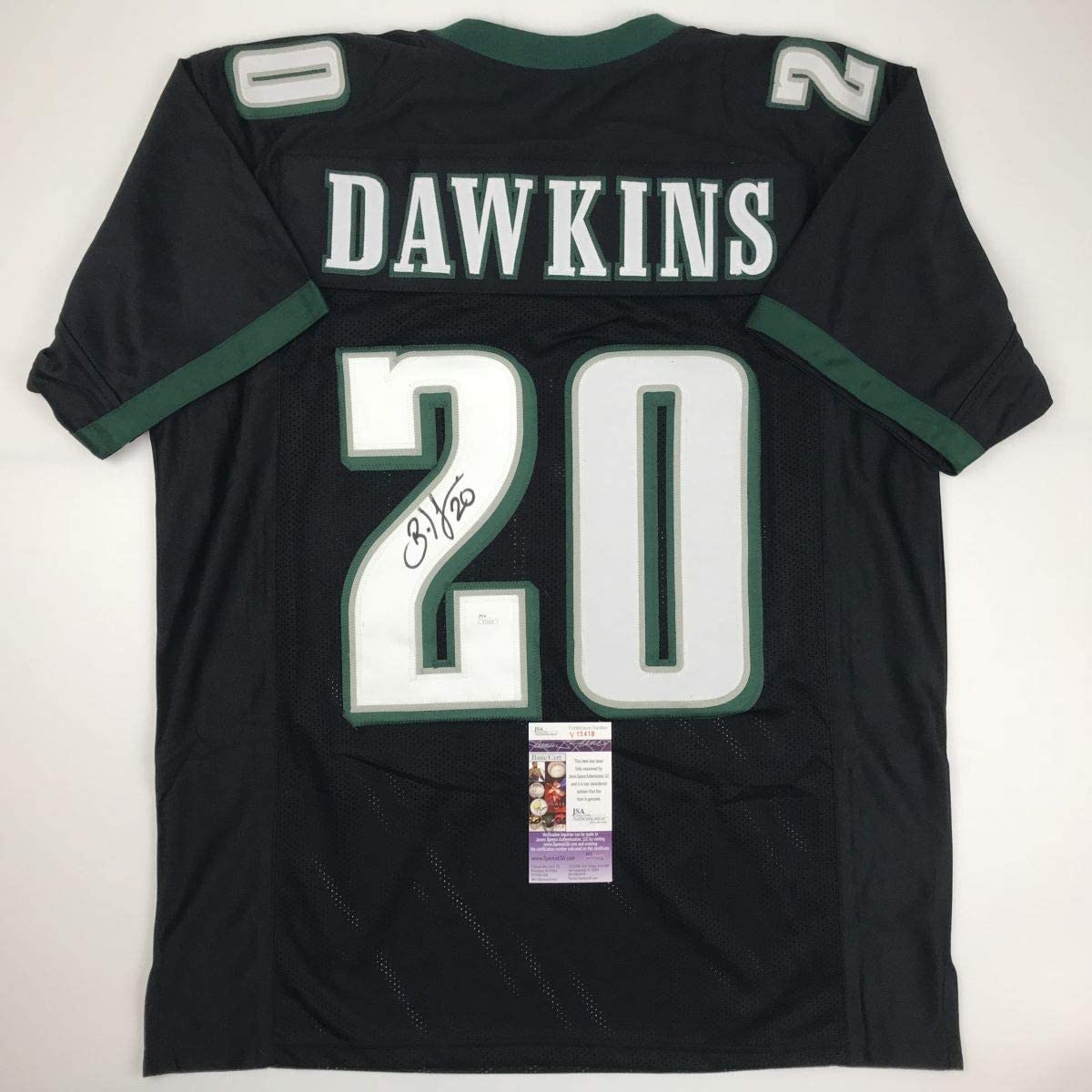 Autographed/Signed Brian Dawkins Philadelphia Black Football Jersey JSA COA