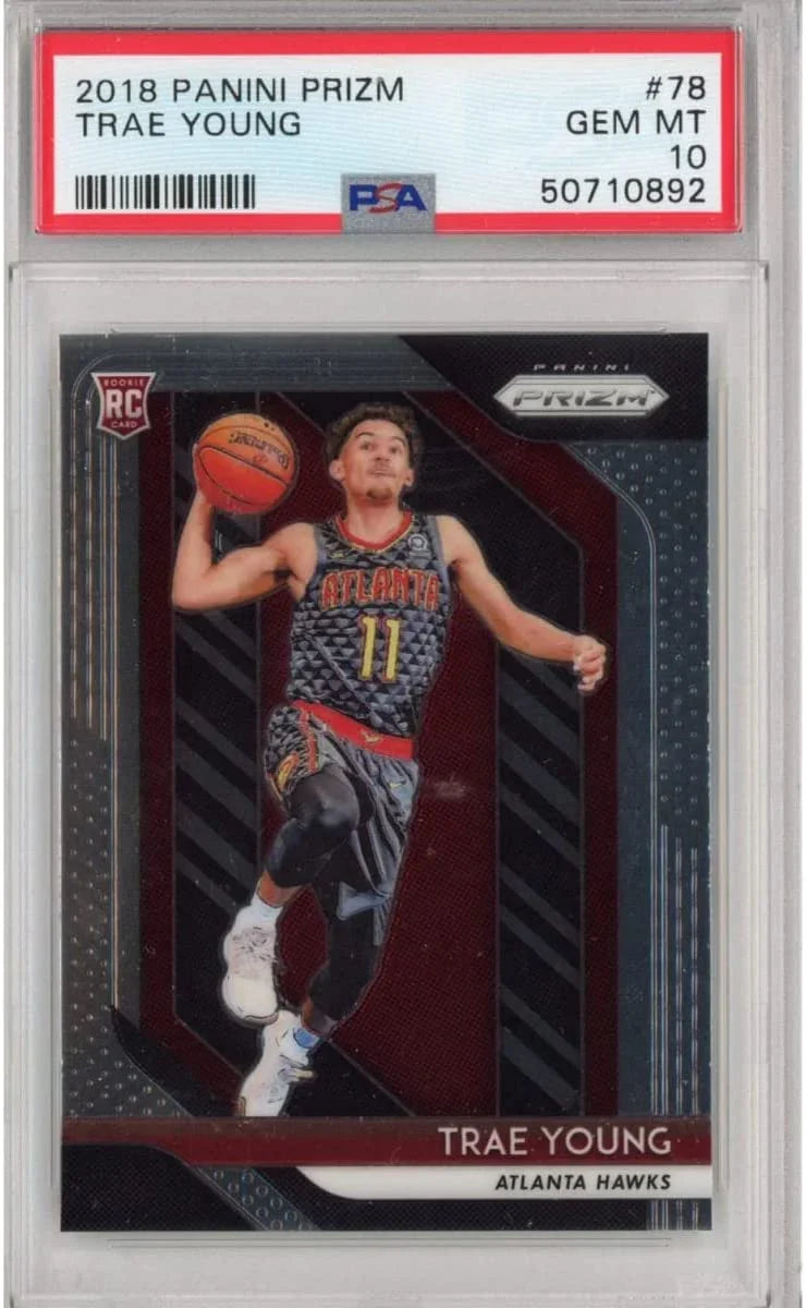 Graded 2018-19 Panini Prizm Trae Young #78 Rookie RC Basketball Card PSA 10 Gem Mint