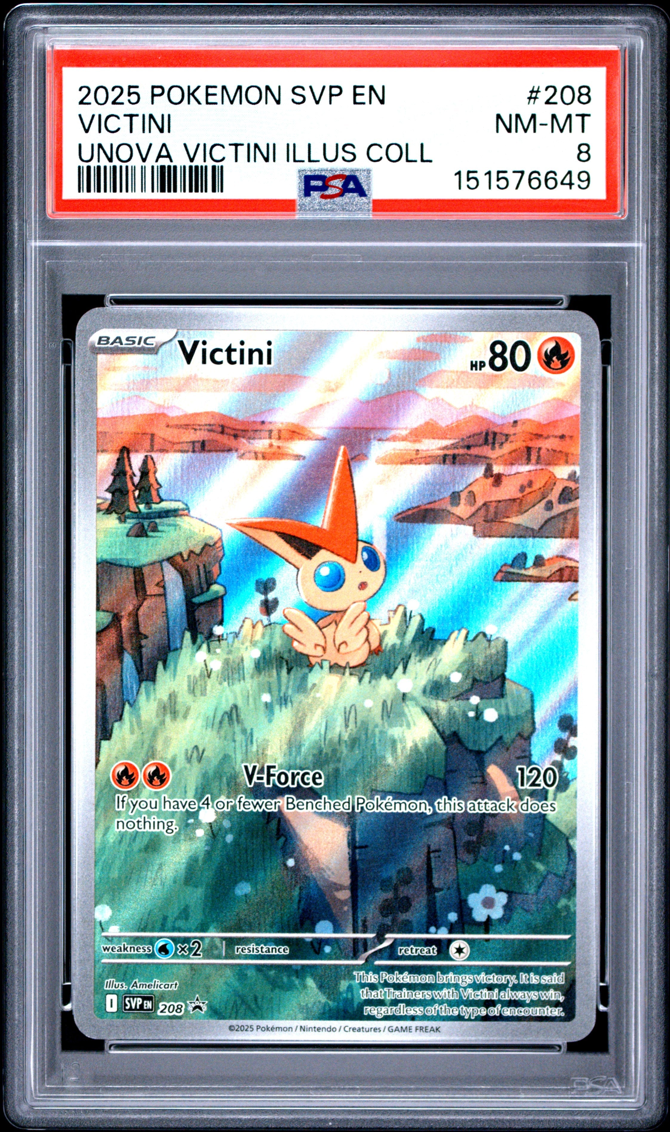 2025 Pokemon Svp En-Sv Black Star P Unova Victini Illus Coll Victini 8 PSA #208