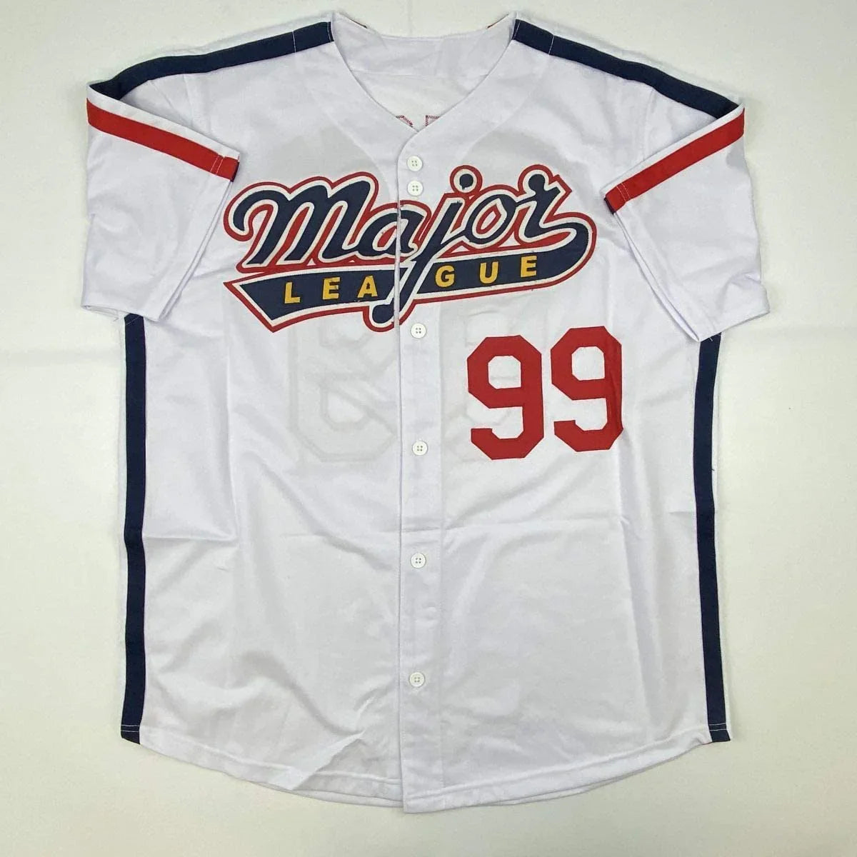 Autographed/Signed Charlie Sheen Wild Thing Ricky Vaughn Major League Movie Baseball Jersey JSA COA