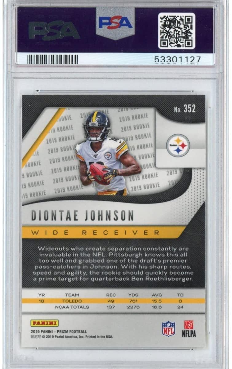 Graded 2019 Panini Prizm Diontae Johnson #352 Rookie RC Football Card PSA 10 Gem Mint