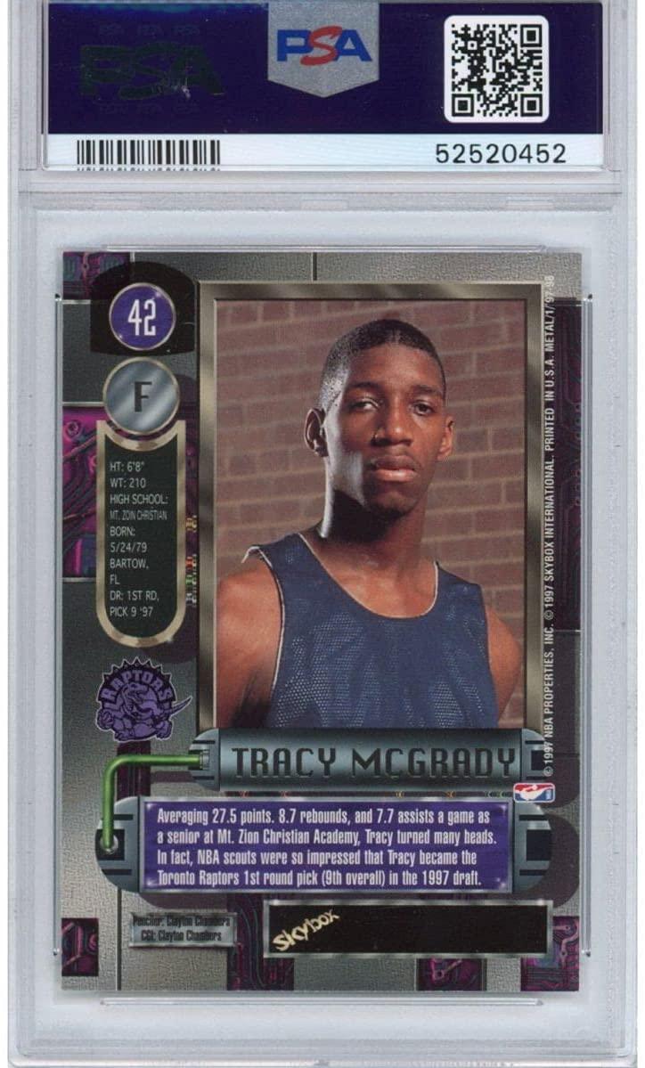 Graded 1997-98 Skybox Metal Universe Tracy McGrady #42 Rookie RC Basketball Card PSA 10 Gem Mint
