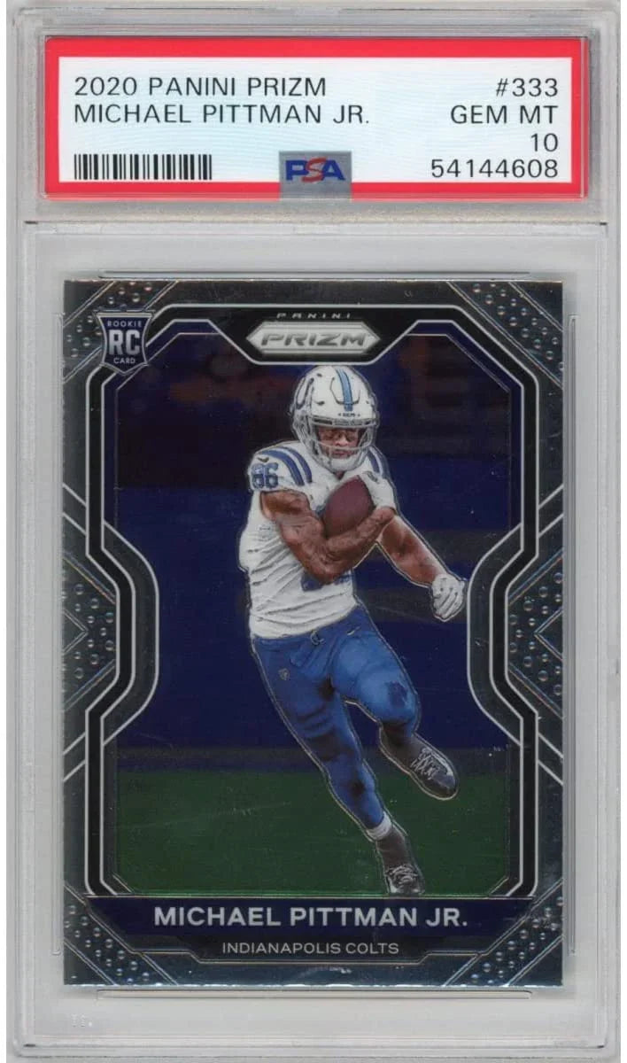 Graded 2020 Panini Prizm Michael Pittman #333 Rookie RC Football Card PSA 10 Gem Mint