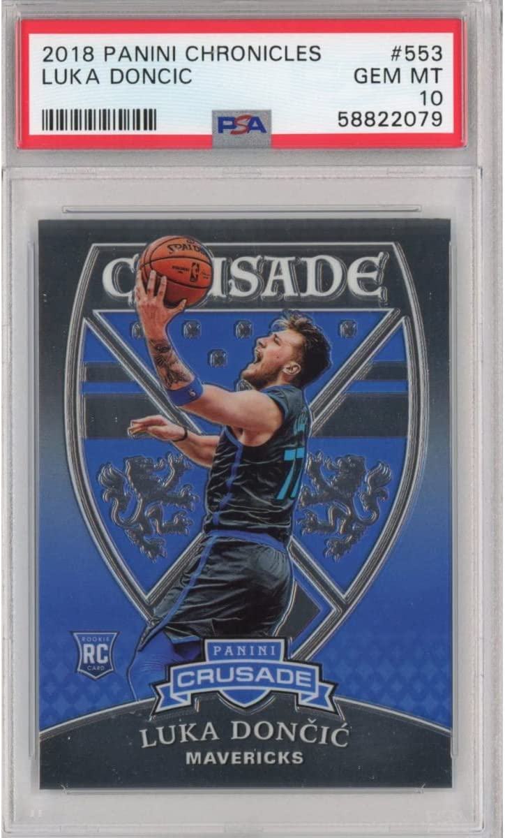 Graded 2018-19 Panini Chronicles Luka Doncic #553 Crusade Rookie RC Basketball Card PSA 10 Gem Mint