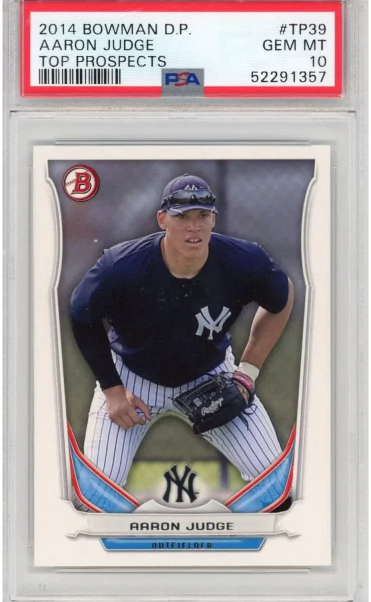 Graded 2014 Topps Bowman Draft Picks Aaron Judge #TP39 Top Prospects Rookie RC Baseball Card PSA 10 Gem Mint