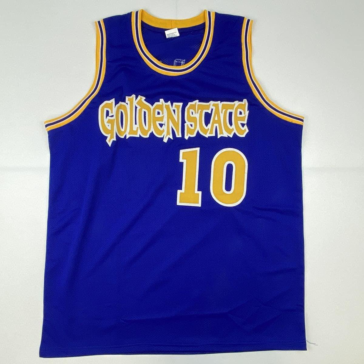 Autographed/Signed Tim Hardaway Golden State Blue Basketball Jersey JSA COA
